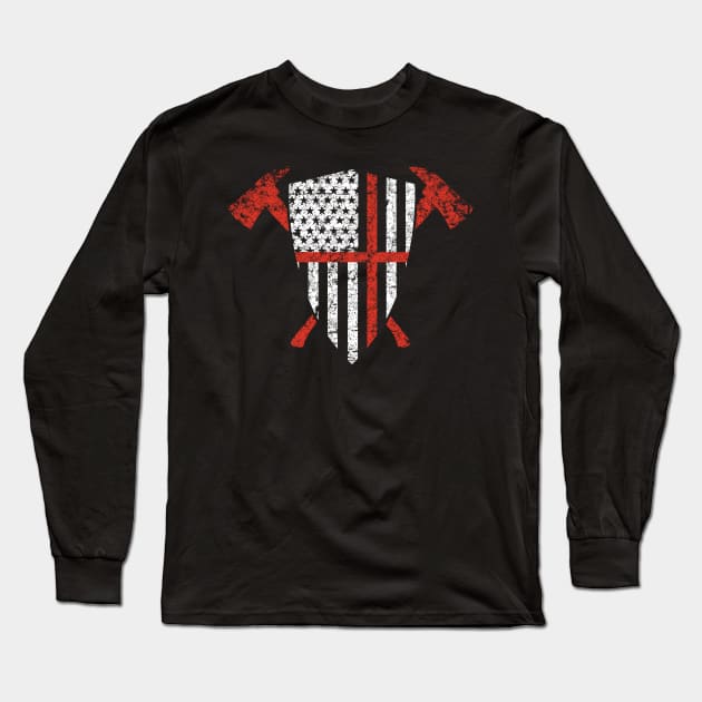 Firemen Axes Long Sleeve T-Shirt by MikesTeez